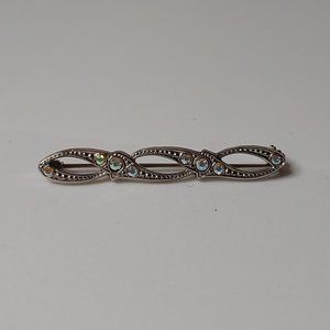 Pretty 2 Inch Silver Tone Brooch